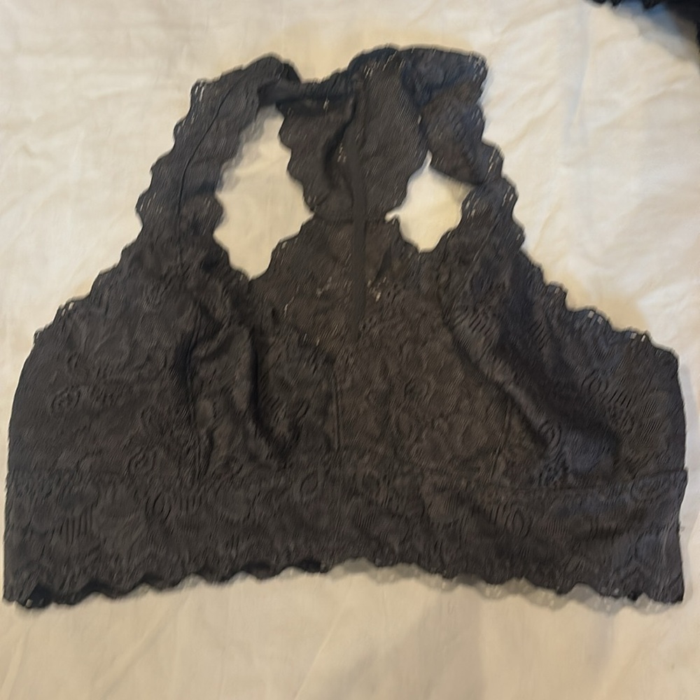 Felina Lace Bralette Trio - Black, Cream, Gray - Picture 2 of 13